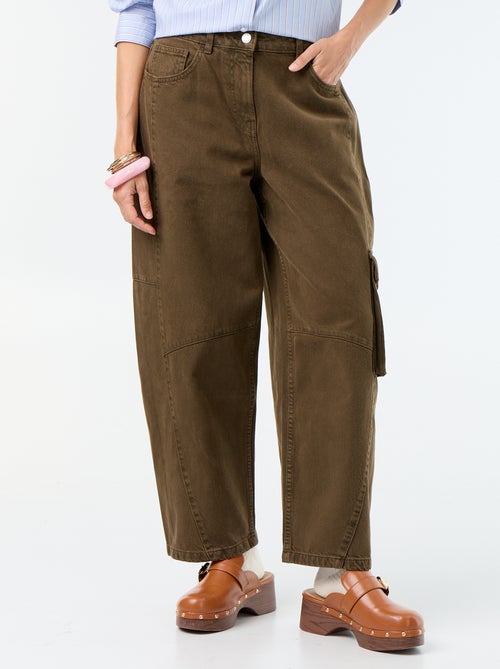 Pantalon ballon avec poche à rabat - Kiabi