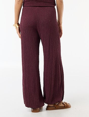 Pantalon balloon en maille crinkle