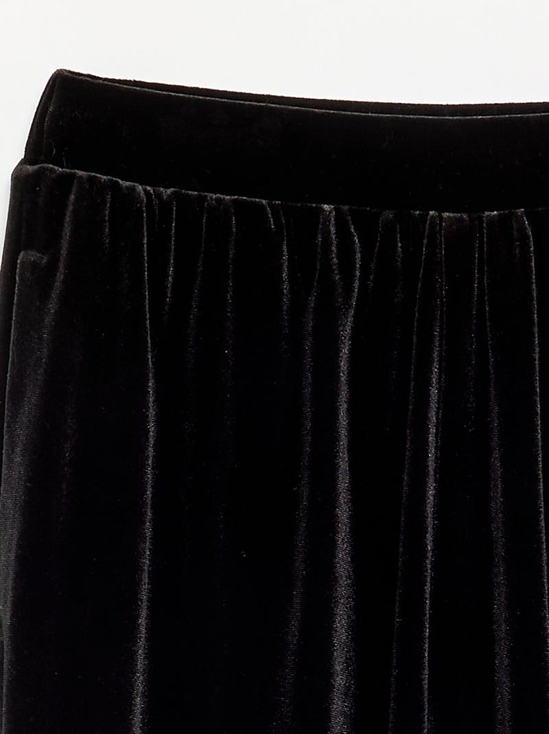 Pantalon balloon en velours Noir - Kiabi