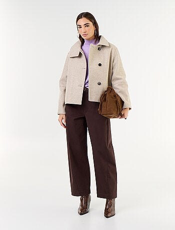 Pantalon barrel large + ceinture en simili