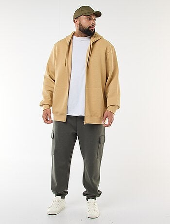 Pantalon bas resserré en coton uni