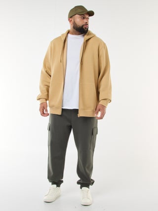 Pantalon bas resserré en coton uni