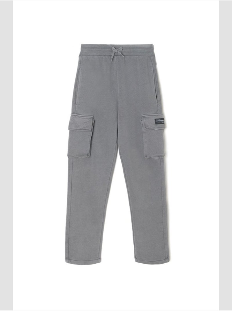Pantalon bascabo jogpant 'le temps des cerises' Gris - Kiabi