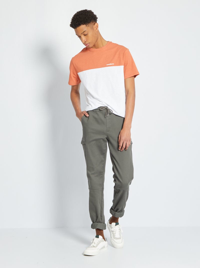 Pantalon battle +1m90 kaki - Kiabi