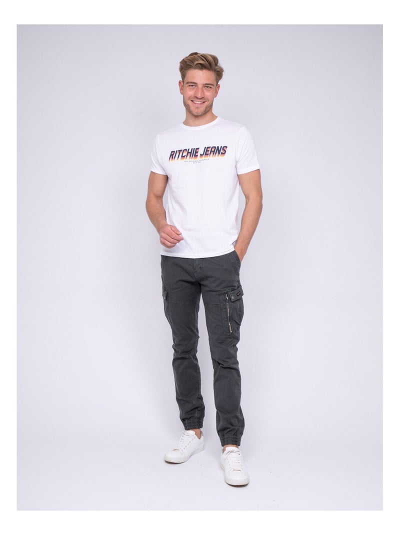Pantalon battle CANISY Gris foncé - Kiabi