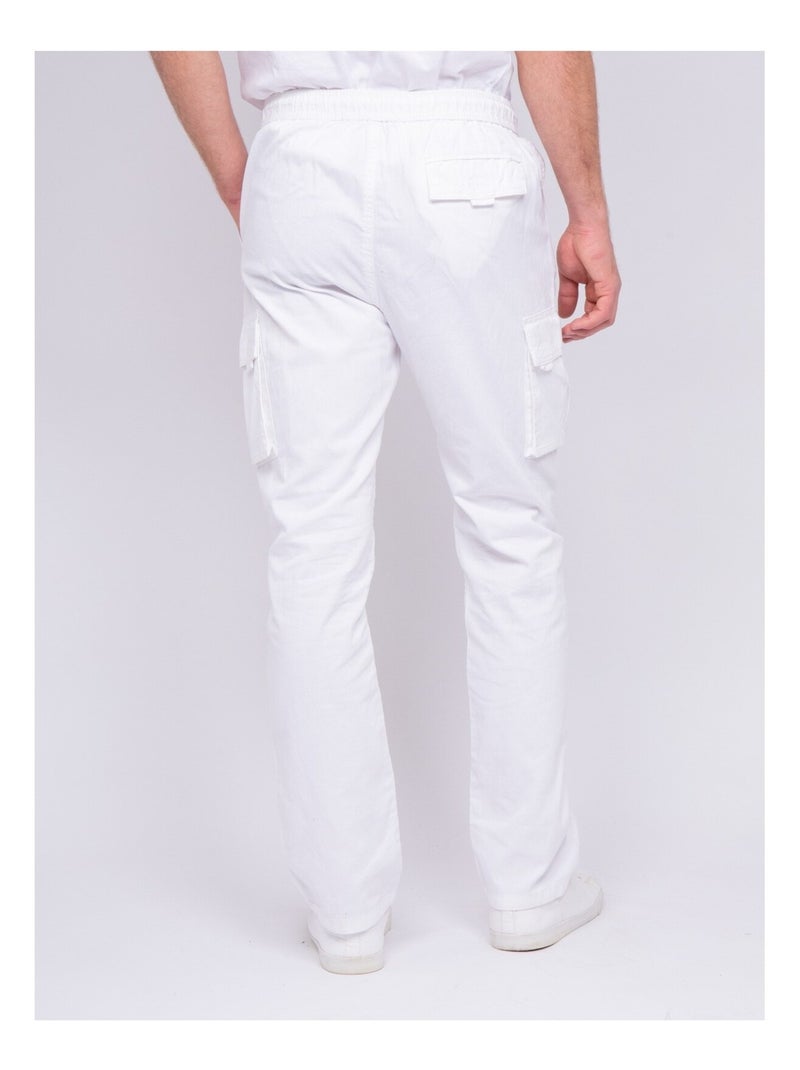 Pantalon battle CORK Blanc - Kiabi