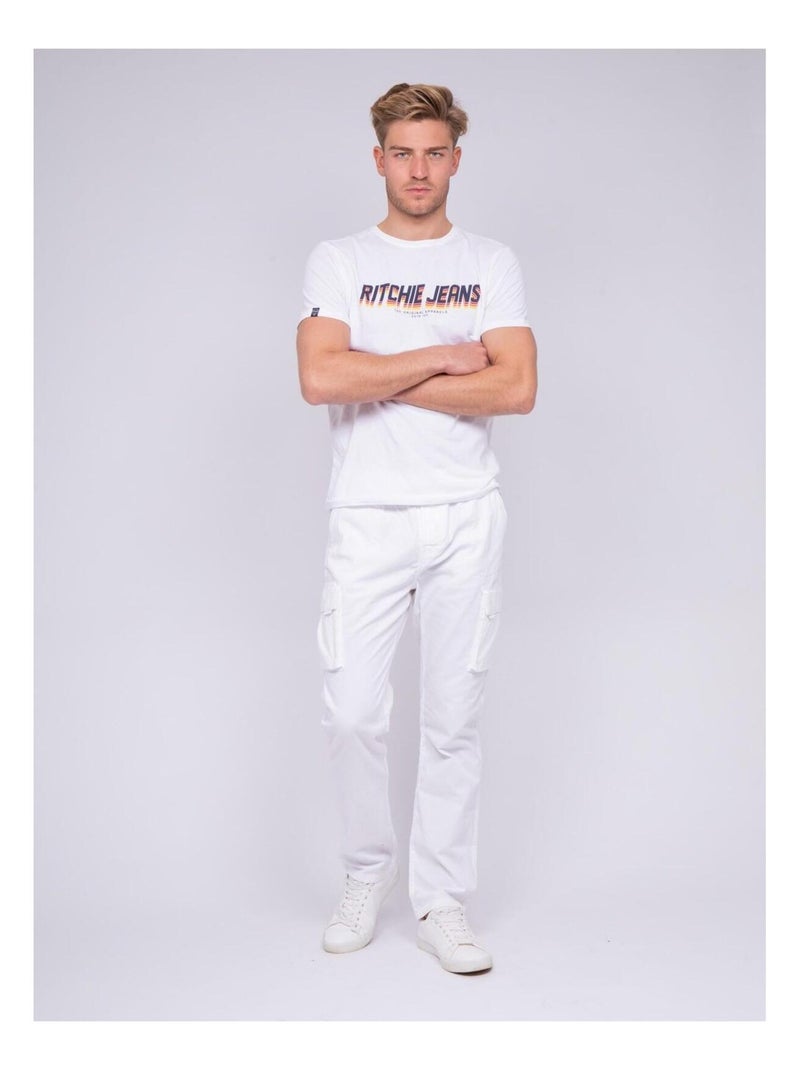 Pantalon battle CORK Blanc - Kiabi