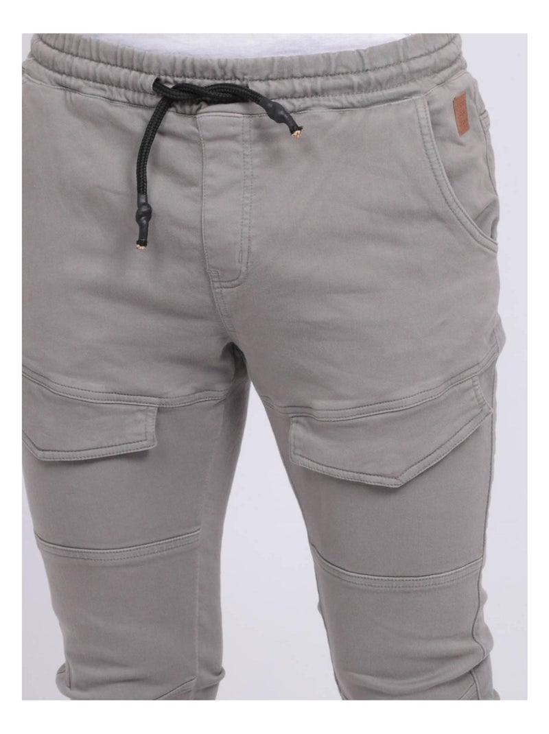 Pantalon battle molleton CLOGO Gris - Kiabi