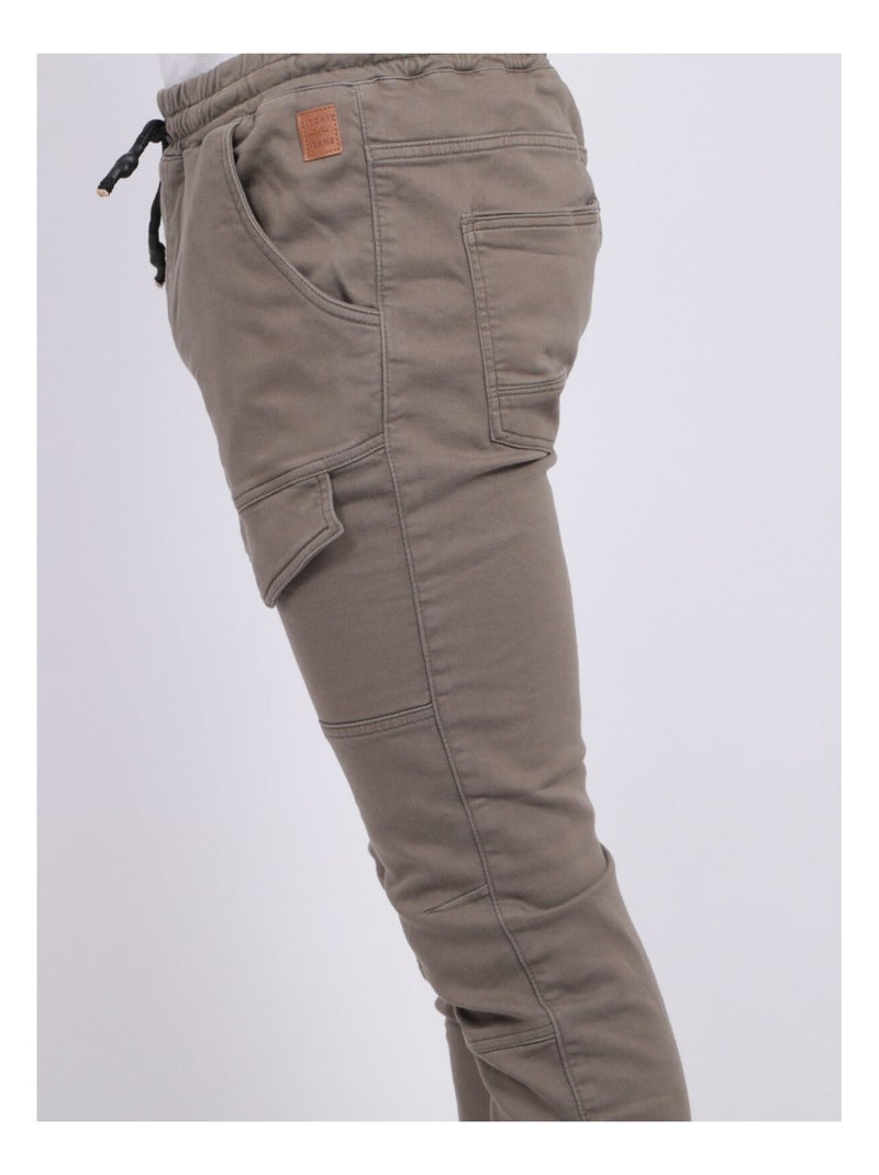 Pantalon battle molleton CLOGO Kaki - Kiabi
