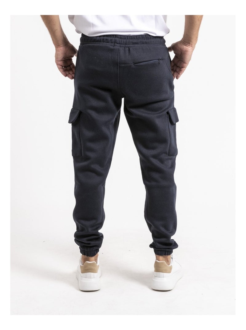 Pantalon battle molleton VITOF Bleu marine - Kiabi