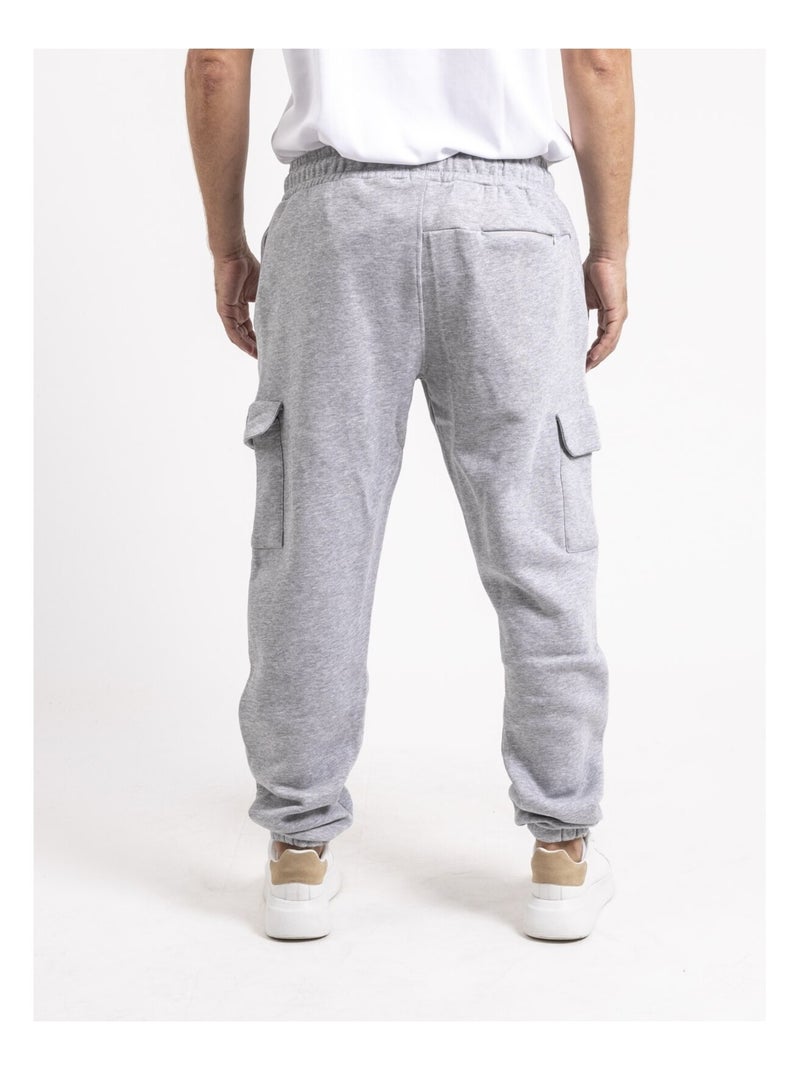 Pantalon battle molleton VITOF Gris chiné - Kiabi
