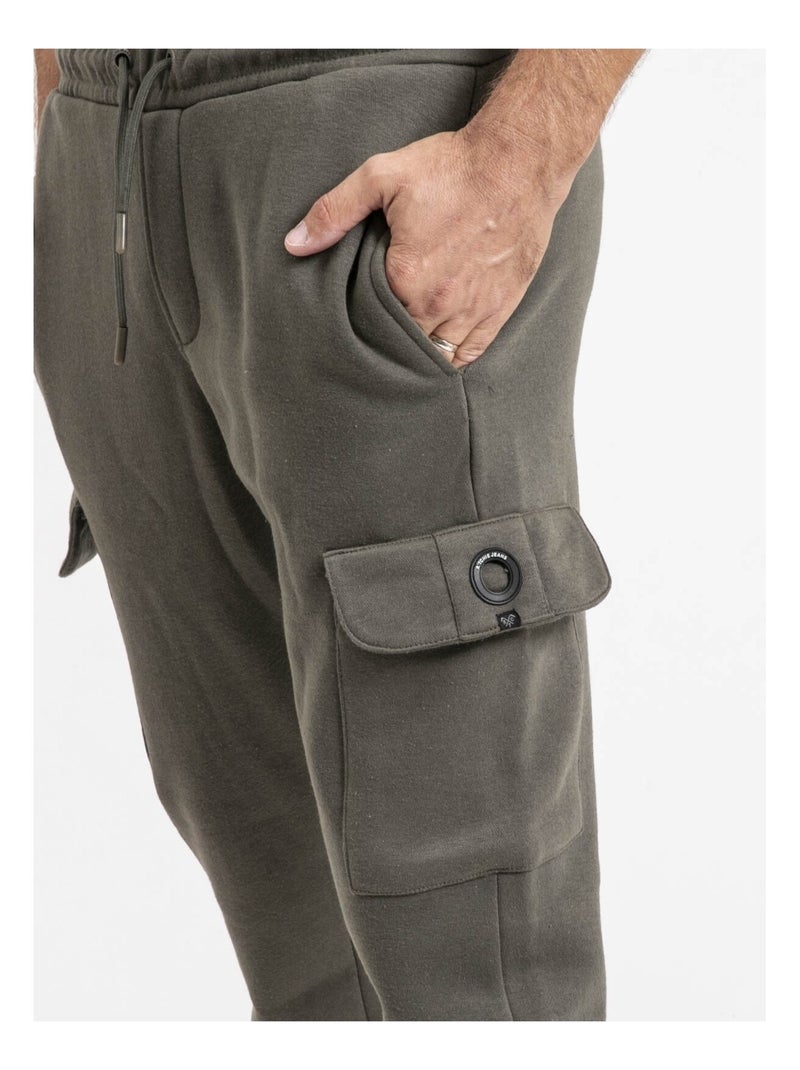 Pantalon battle molleton VITOF Kaki - Kiabi