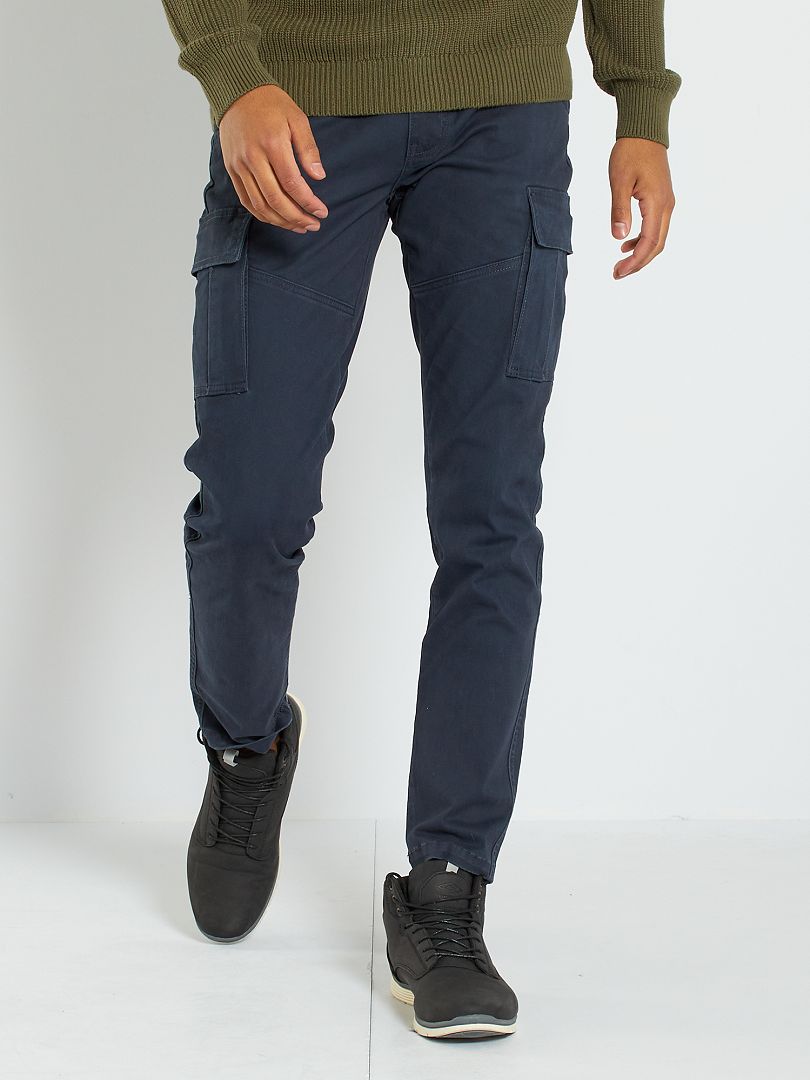 Pantalon Battle Slim Bleu Marine Kiabi