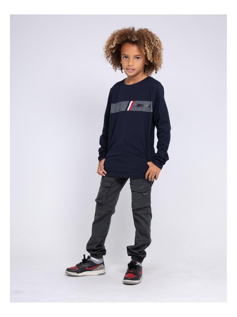 Pantalon battle VAOUR garçon Gris - Kiabi
