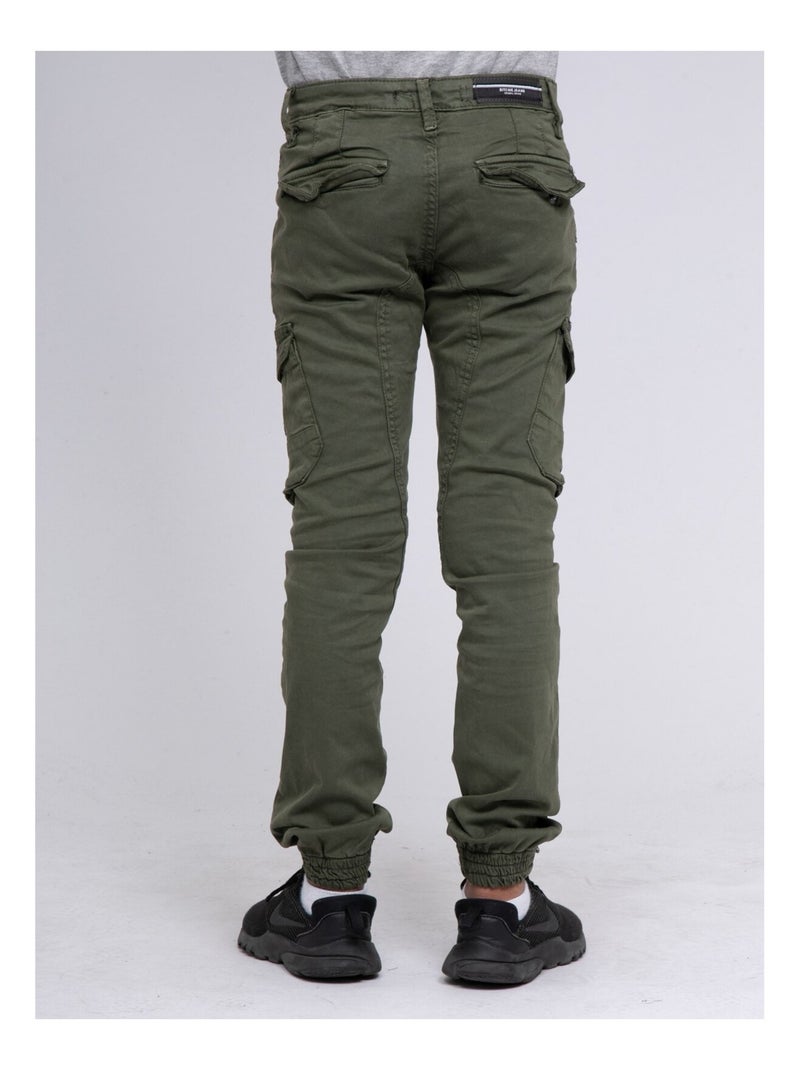 Pantalon battle VAOUR garçon Kaki - Kiabi