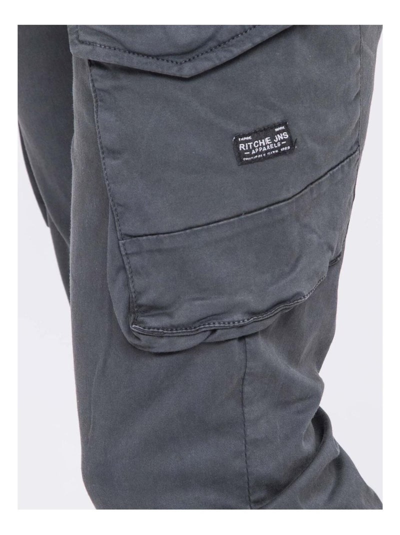 Pantalon battle VAOUR Gris foncé - Kiabi