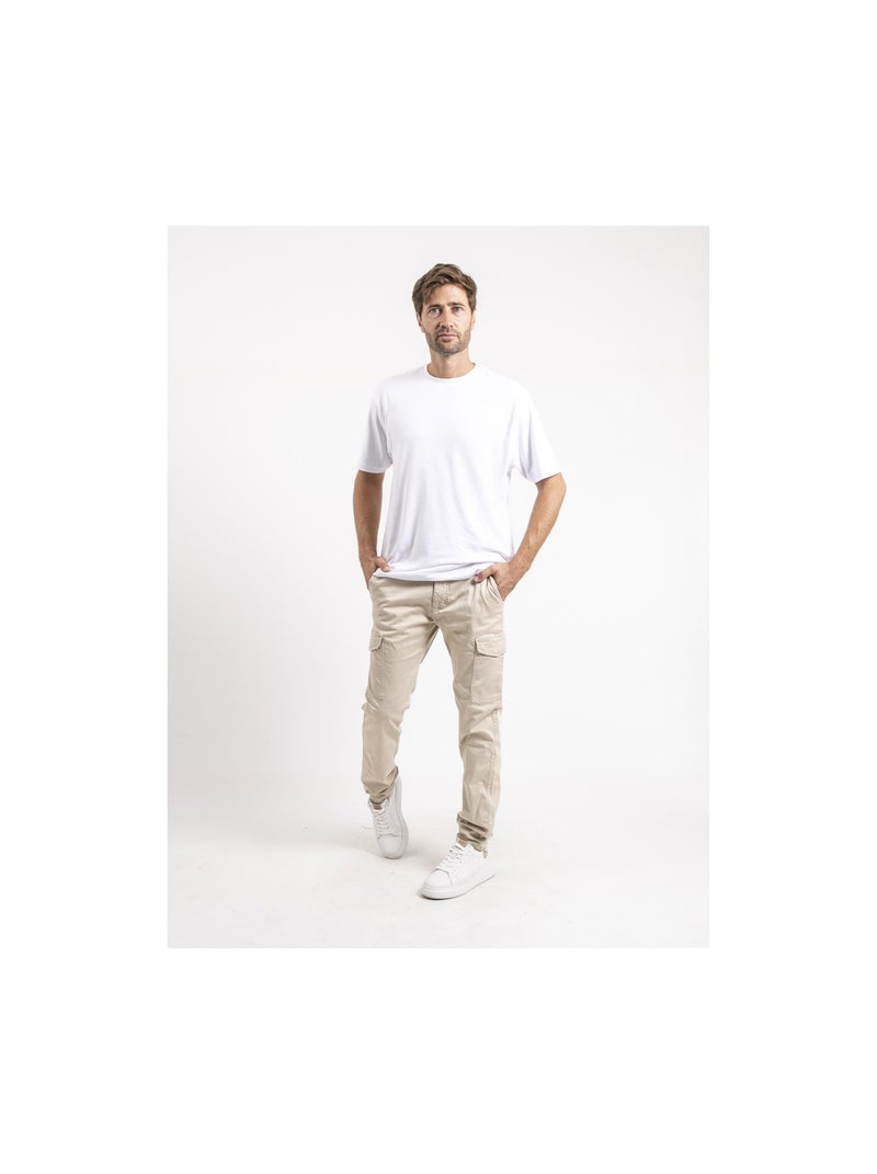 Pantalon battle VAUDREUIL Beige - Kiabi