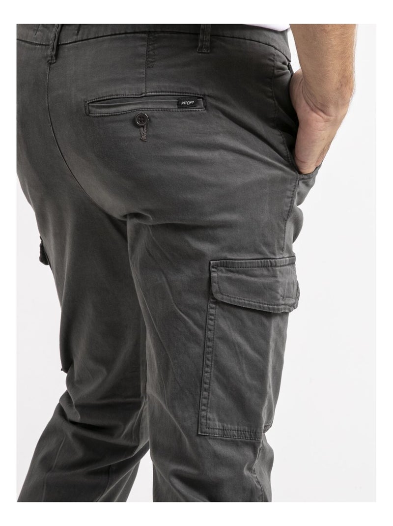 Pantalon battle VAUDREUIL Gris foncé - Kiabi