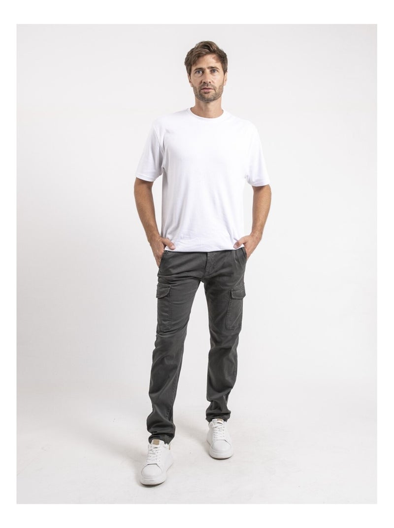 Pantalon battle VAUDREUIL Gris foncé - Kiabi