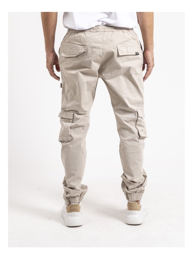 Pantalon battle VICTOR Beige - Kiabi