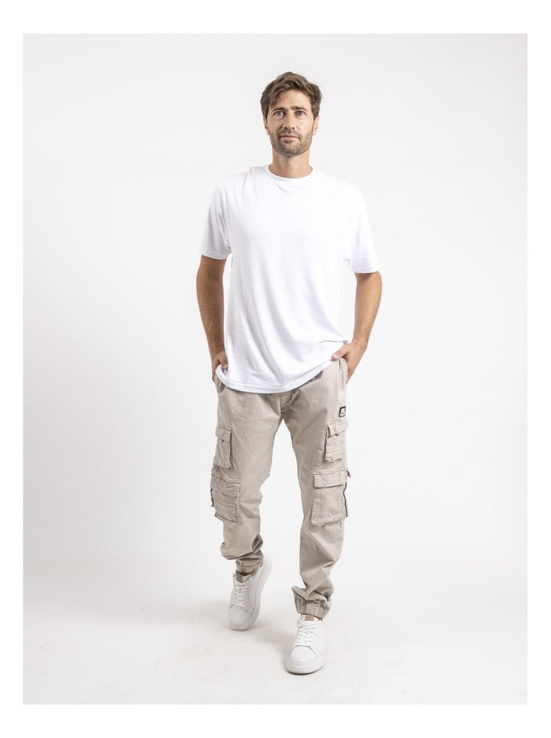 Pantalon battle VICTOR Beige - Kiabi