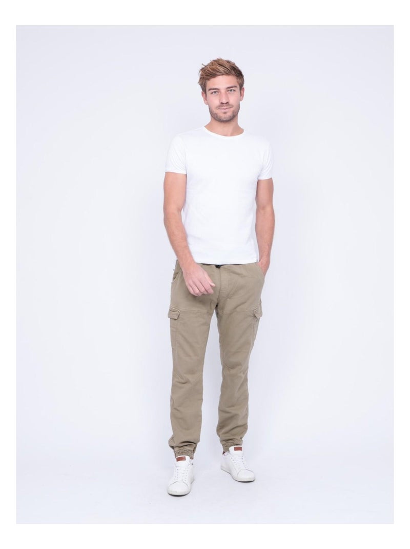 Pantalon battle VLOG Beige - Kiabi