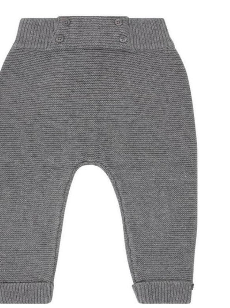 Pantalon Bébé Bio en Tricot Gris Gris - Kiabi