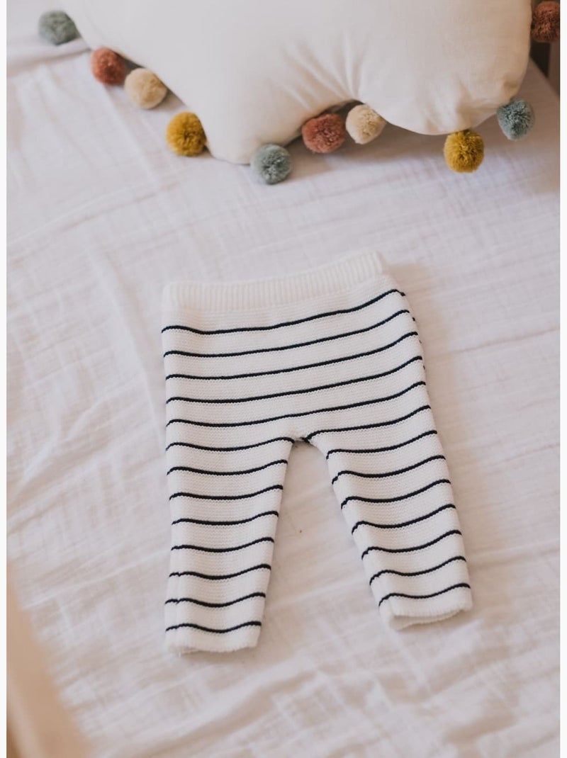 Pantalon bébé Blanc Bleu - Kiabi