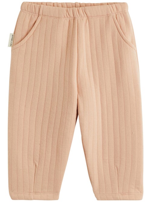 Pantalon bébé en coton matelassé léa - Kiabi