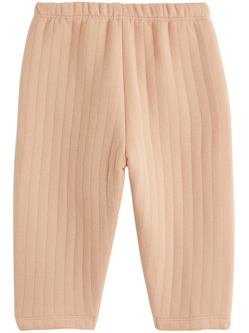 Pantalon bébé en coton matelassé léa Rose - Kiabi