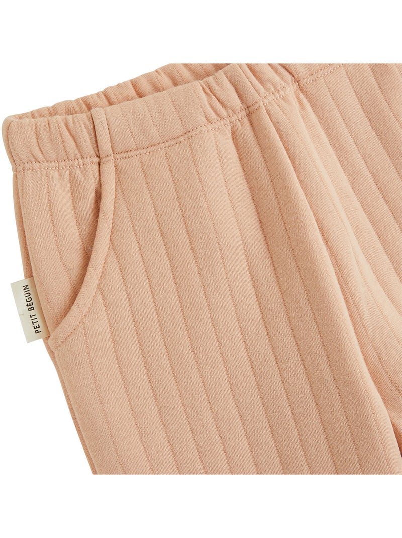 Pantalon bébé en coton matelassé léa Rose - Kiabi