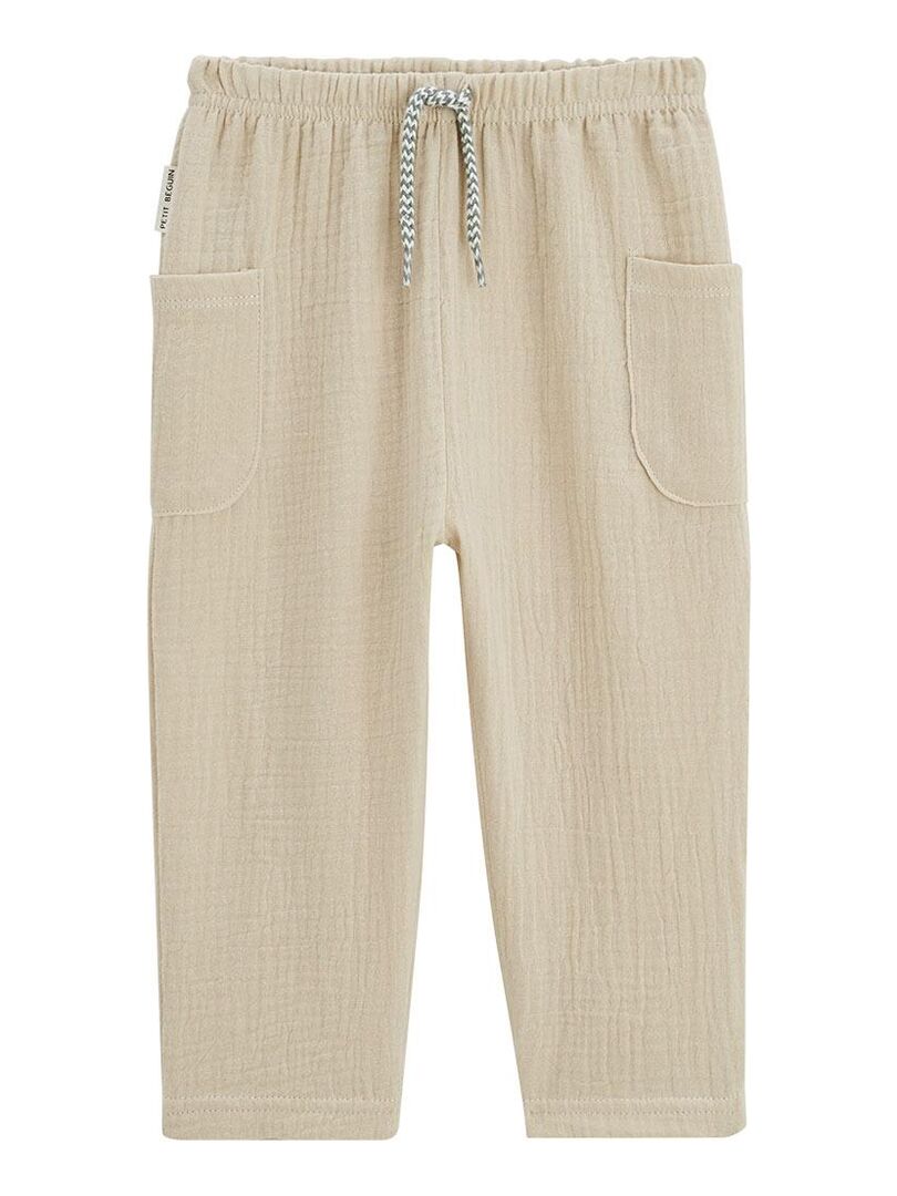 Pantalon bebe discount gaze de coton