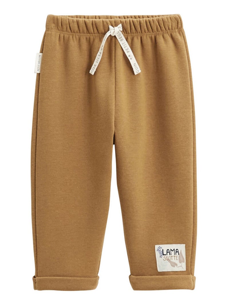 Pantalon bébé en molleton Lamascotte Camel - Kiabi