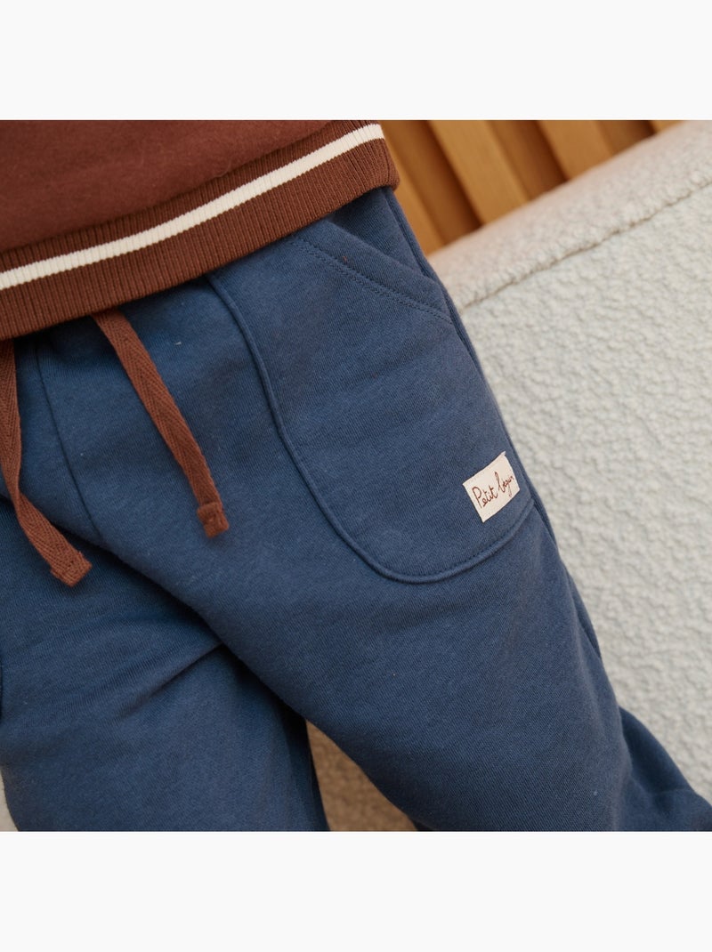 Pantalon bébé en molleton mathéo Bleu - Kiabi