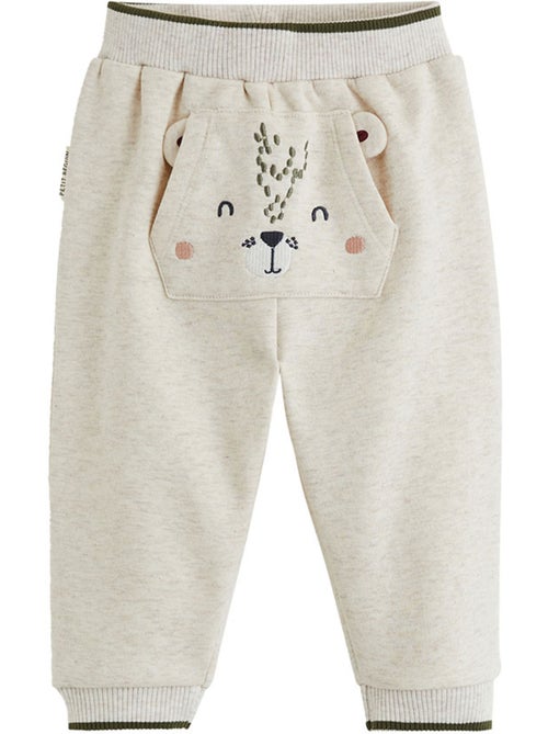 Pantalon bébé en molleton pistache - Kiabi