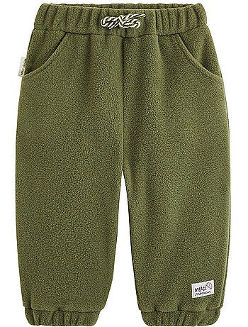 Pantalon bébé en polaire pistache