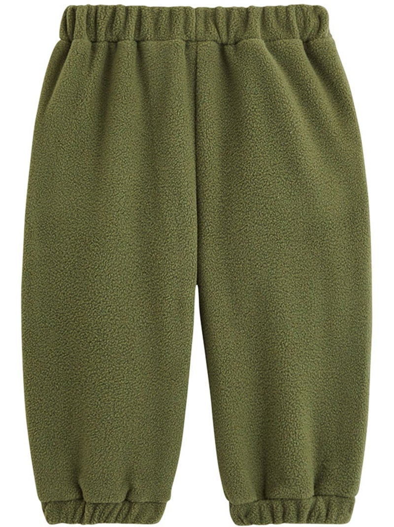 Pantalon bébé en polaire pistache Kaki - Kiabi