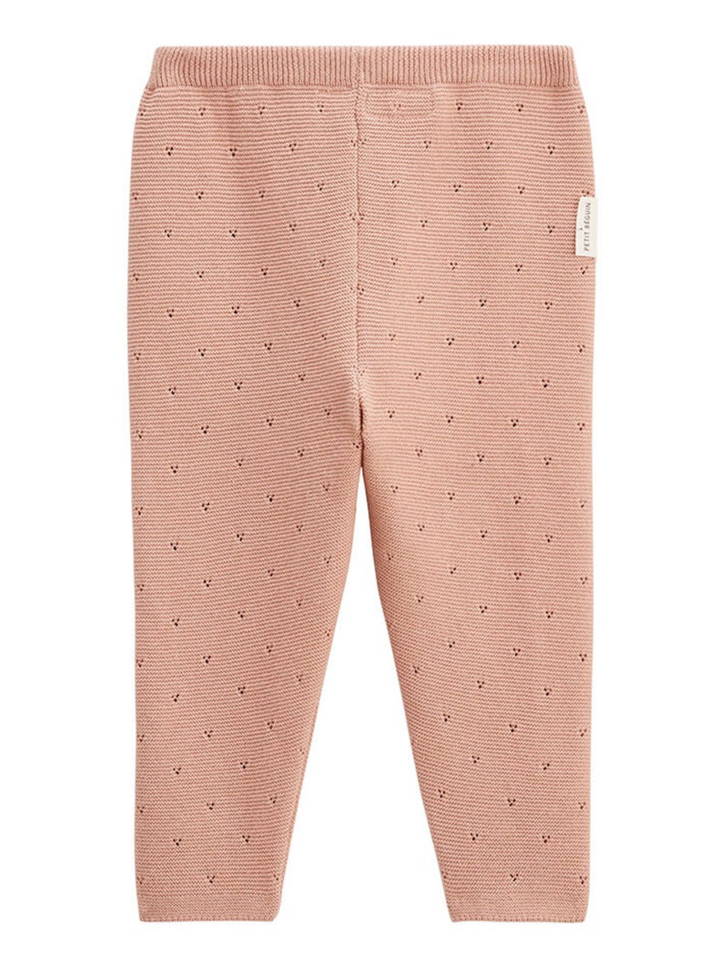 Pantalon bébé en tricot Manouk Rose - Kiabi