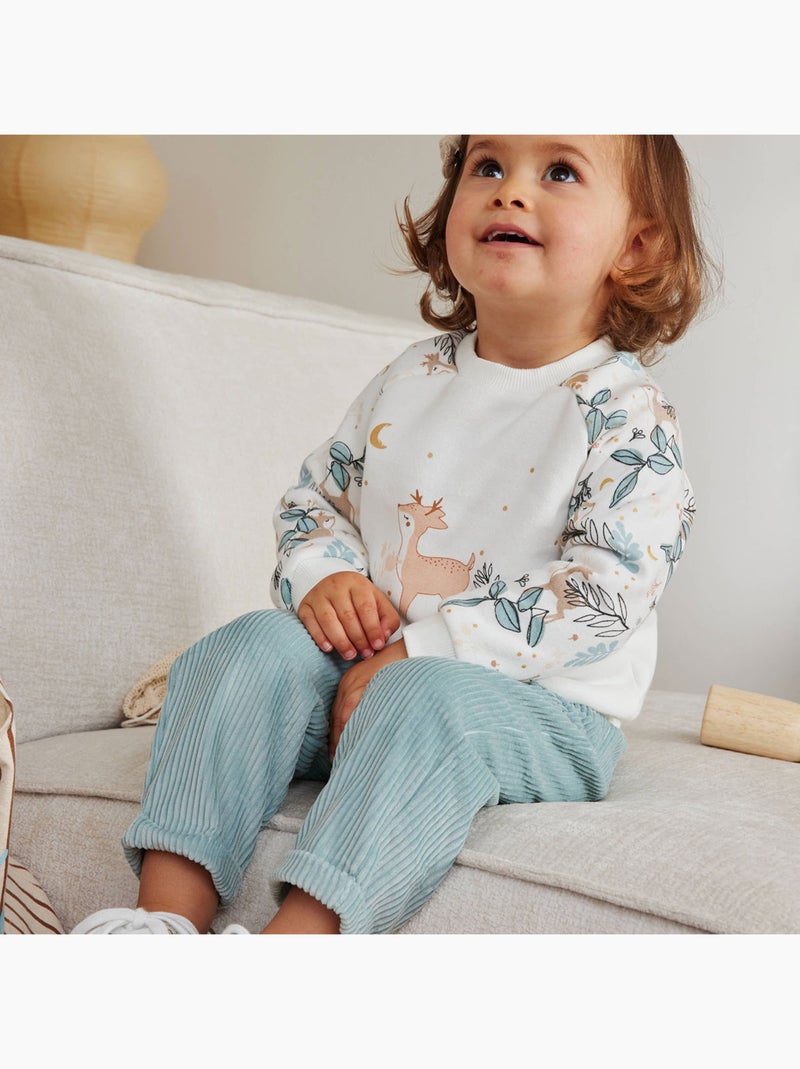 Pantalon De Sport Décontracté En Velours Côtelé De Couleur Unie Pour Garçons Et Filles, Vêtements Pour Bébés Filles Nouveau-né Hiver, Blanc, 18-24 Mois