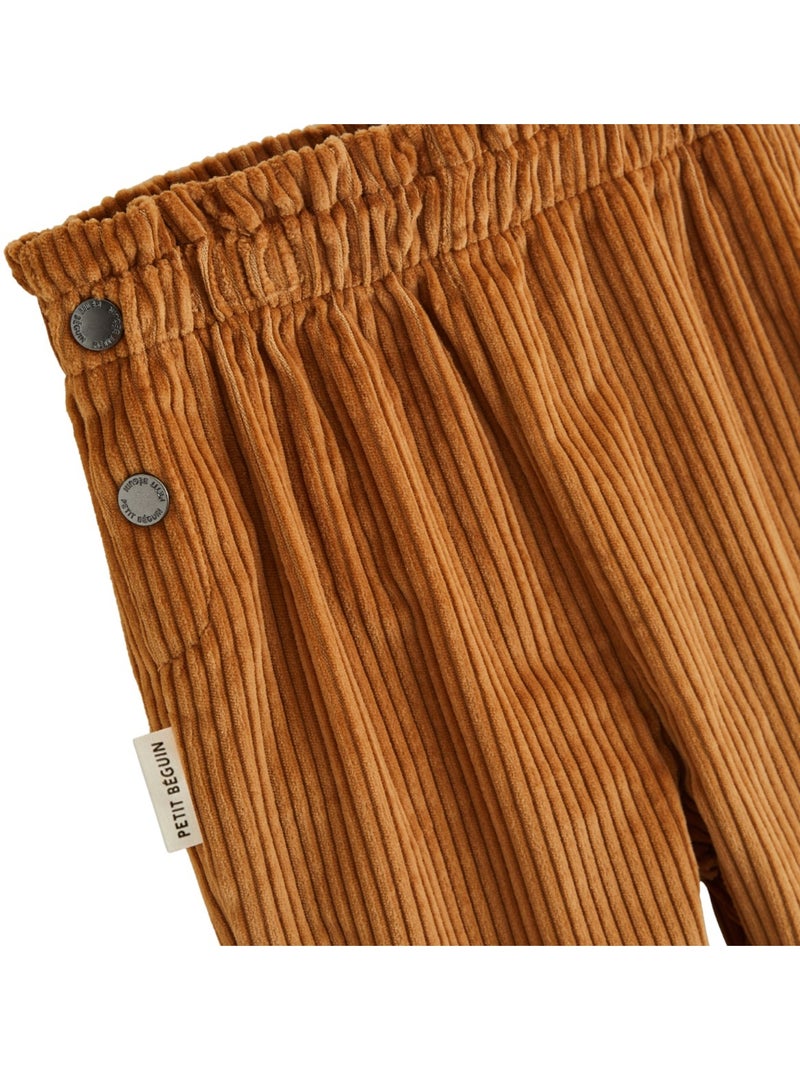 Pantalon bébé en velours côtelé cléo Camel - Kiabi