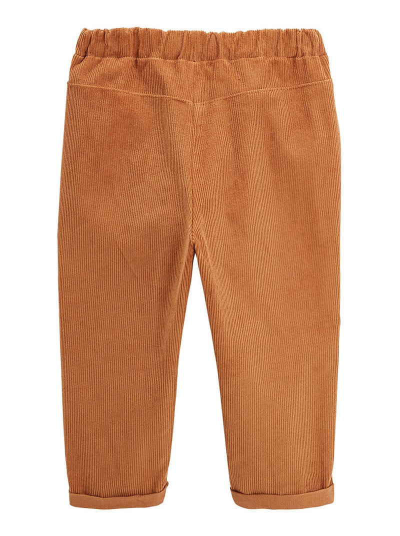 Pantalon bébé en velours côtelé Malo Marron - Kiabi