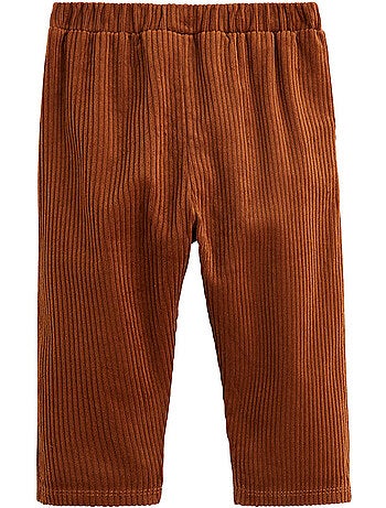Pantalon bébé en velours côtelé Moka