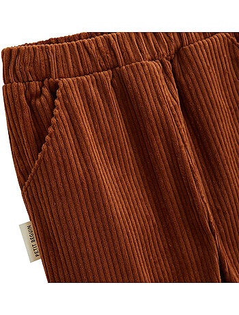 Pantalon bébé en velours côtelé Moka