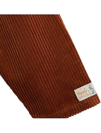 Pantalon bébé en velours côtelé Moka