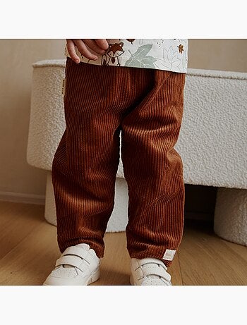 Pantalon bébé en velours côtelé Moka