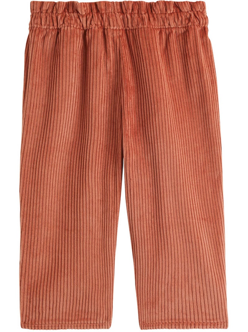 Pantalon bébé en velours côtelé ollie Rose foncé - Kiabi