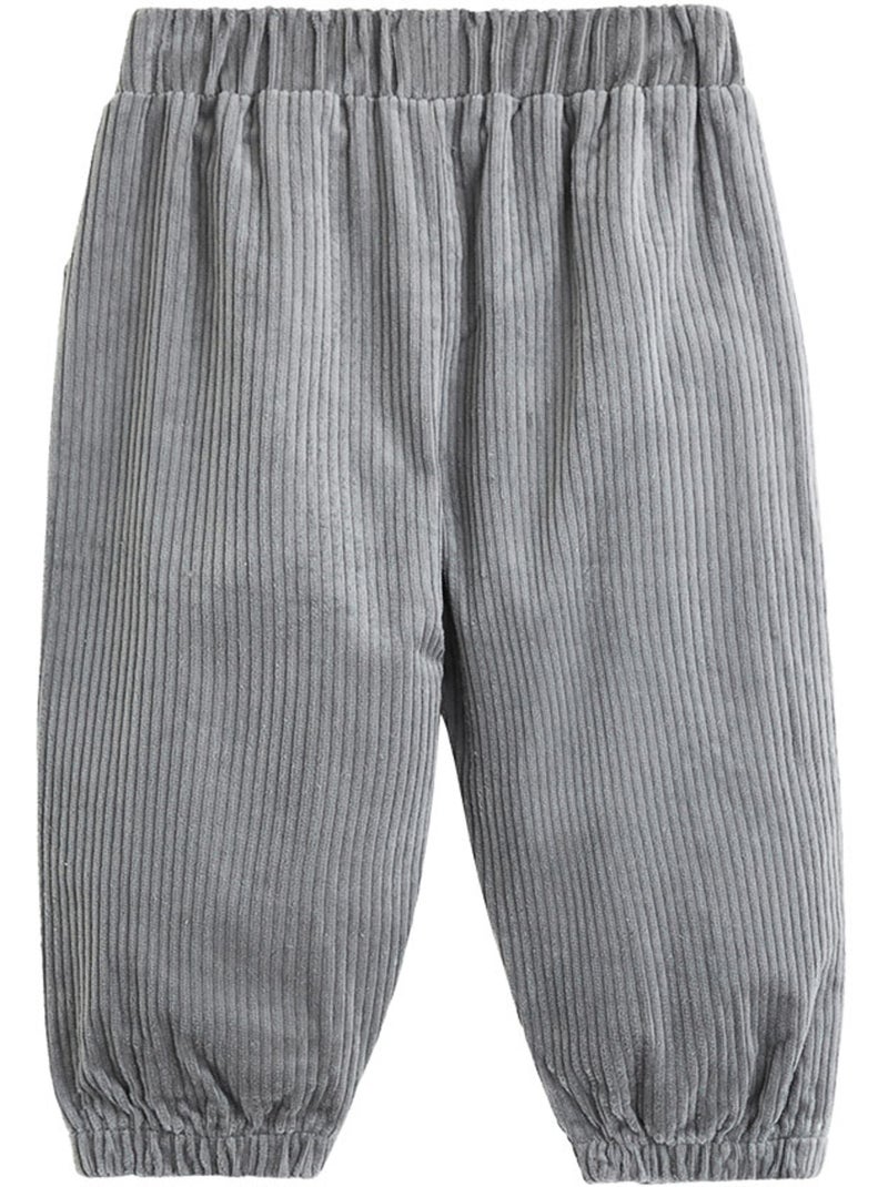 Pantalon bébé en velours côtélé oslo Gris Gris - Kiabi