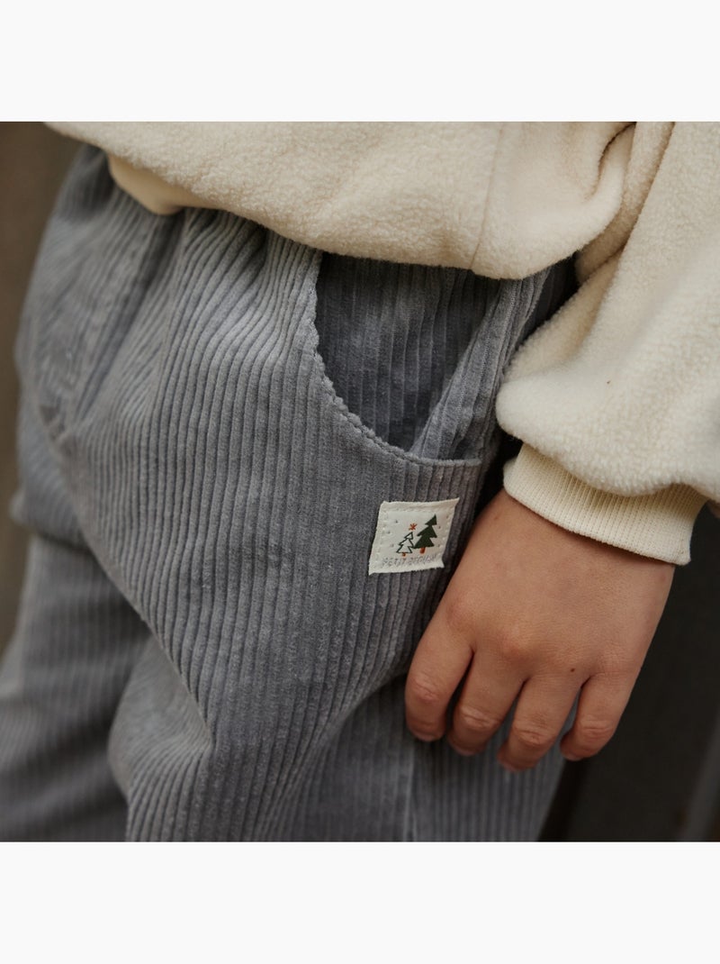 Pantalon bébé en velours côtélé oslo Gris Gris - Kiabi