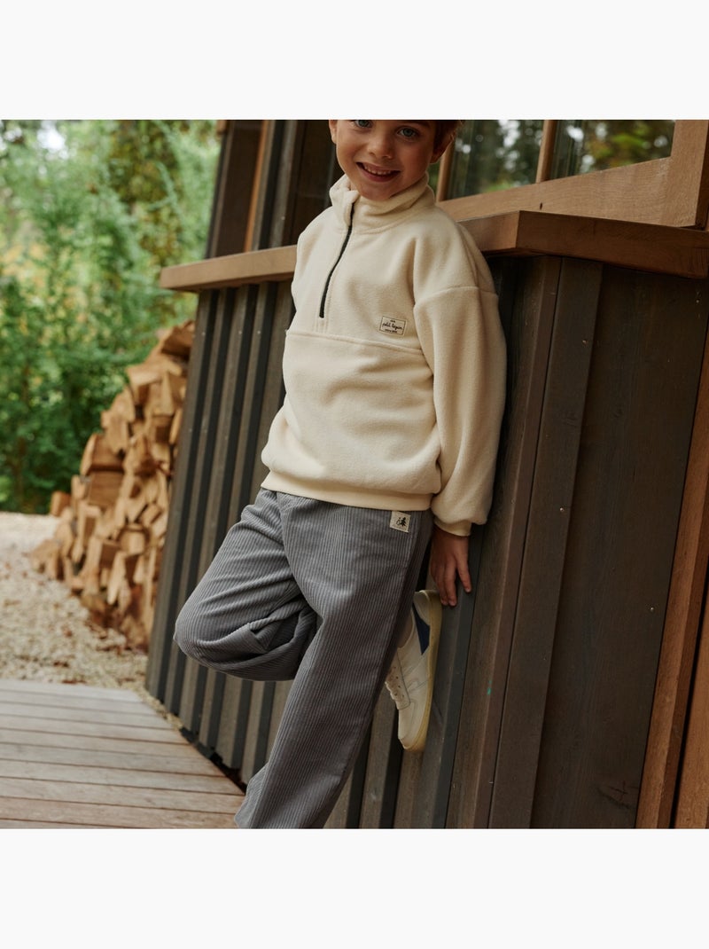 Pantalon bébé en velours côtélé oslo Gris Gris - Kiabi