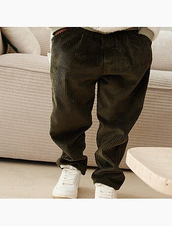 Pantalon bébé en velours côtelé pistache